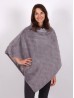 Soft Faux Fur Poncho W/  Wave Pattern 